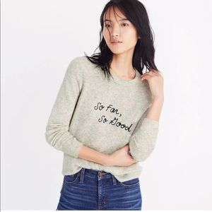 Madewell Embroidered So Far So Good Sweater